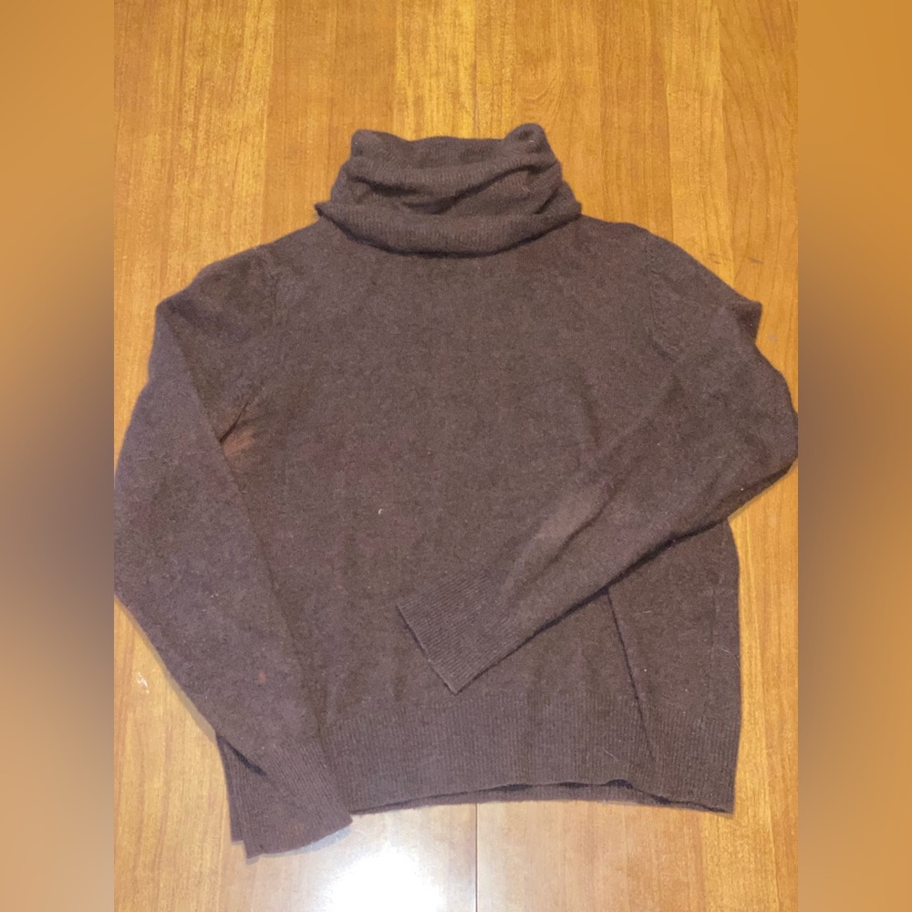 Vintage Brown Wool Turtleneck Sweater